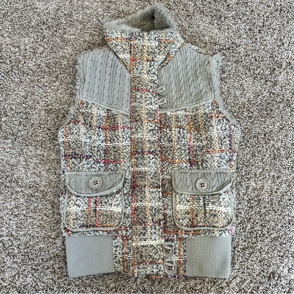 BKE Wool Blend Plaid Vest